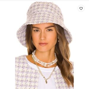 Revolve brand “assignment “ purple tweed bucket hat